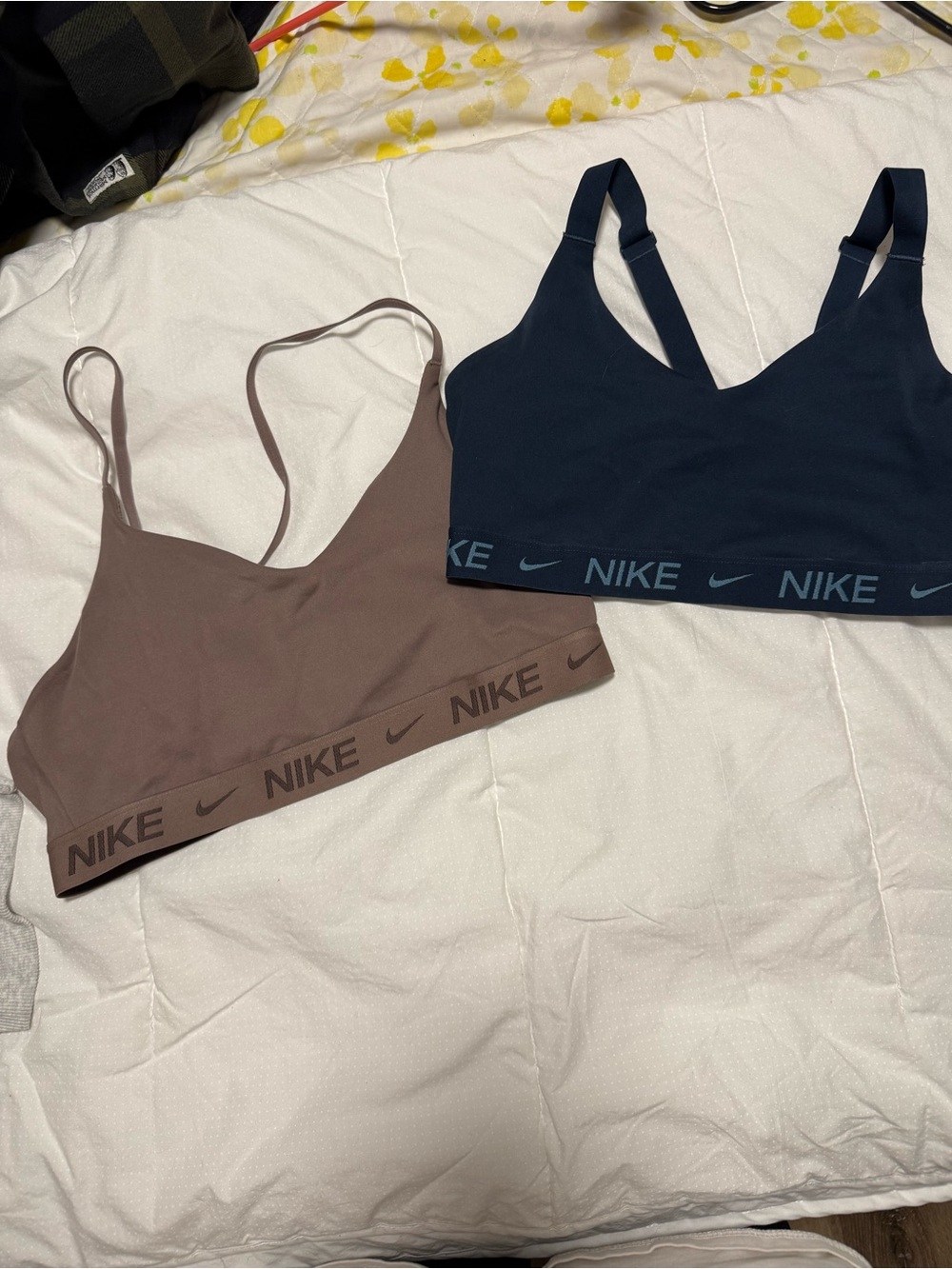 Nike Duo Pack sports bras Brown and teal/Navy